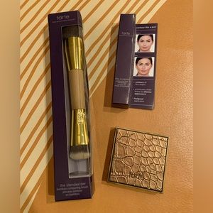 Tarte contouring trio: contouring brush, Amazonian clay bronzer & makeup stick